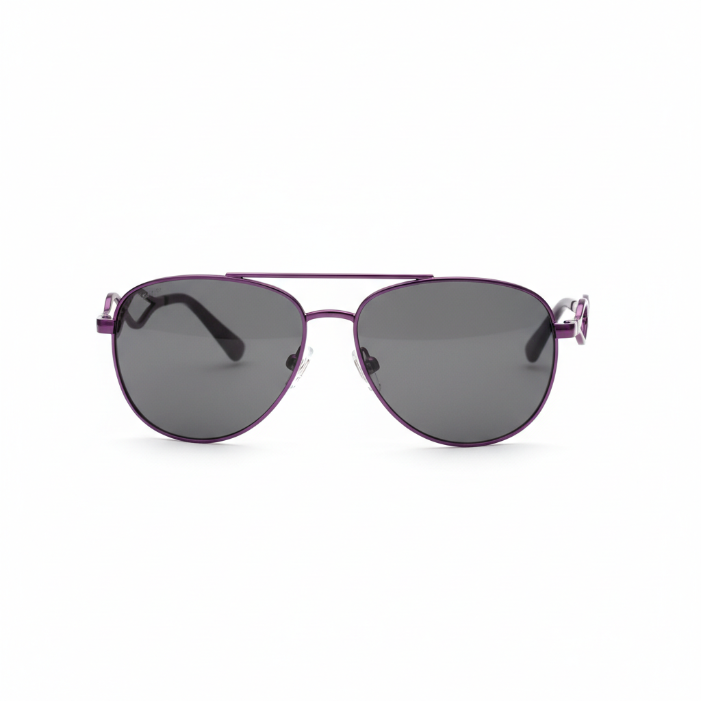 Jase New York Alton Sunglasses in Purple - Modified aviator style with metal frame